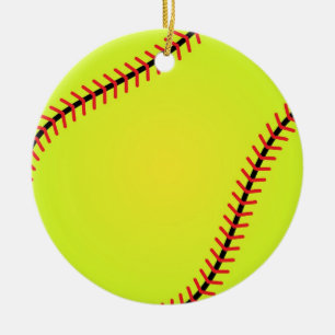 Cerâmica Ornamento de Softball - SRF