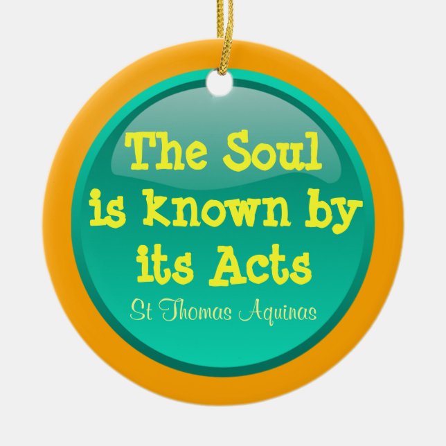 Cerâmica Ornamento de St Thomas Aquinas (Frente)