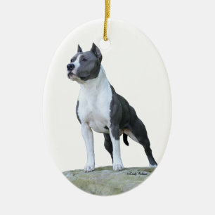 Cerâmica Ornamento de Staffordshire Terrier americano