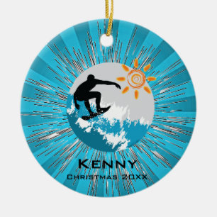 Cerâmica Ornamento de surfe