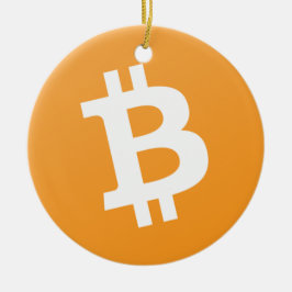 Cerâmica Ornamento de suspensão do círculo de Bitcoin