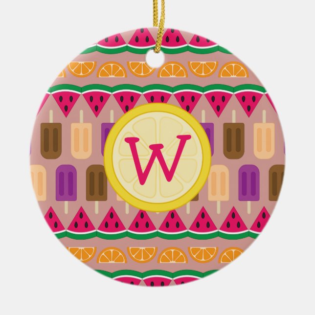 Cerâmica Ornamento de Sweets de Verão (Frente)