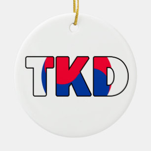 Cerâmica Ornamento de Taekwondo