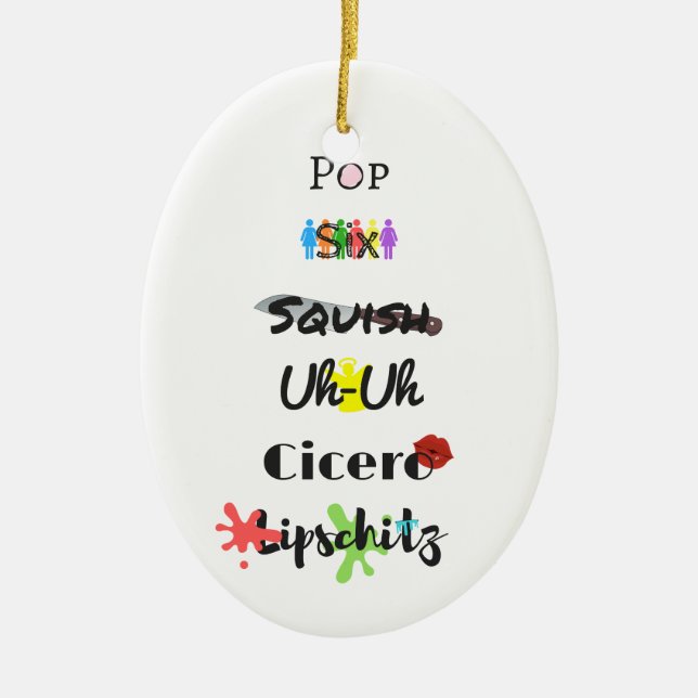 Cerâmica Ornamento de Tango do Bloco de Célula (Frente)