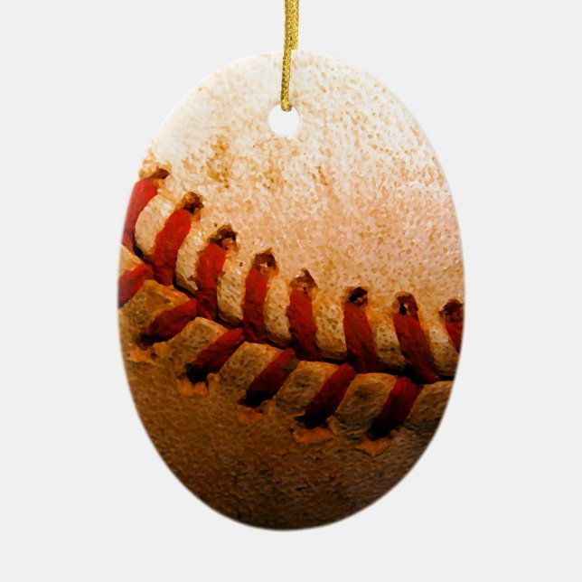 Cerâmica Ornamento de Trabalho de arte de Baseball (Frente)