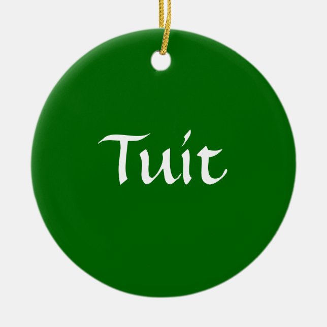 Cerâmica Ornamento de Tuit (Frente)