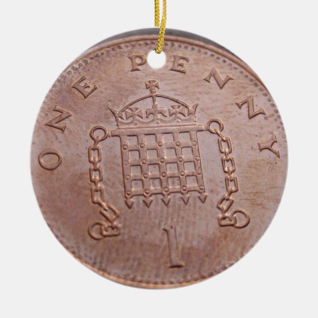 Cerâmica ornamento de um centavo (Frente)