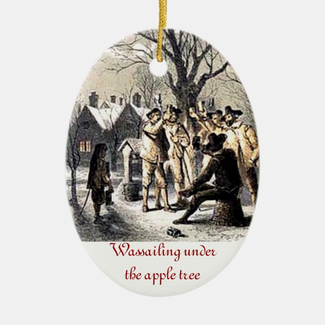 Cerâmica Ornamento de Vazamento da Apple (Frente)