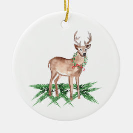 Cerâmica Ornamento de veados de Natal