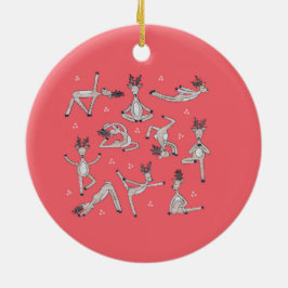 Cerâmica Ornamento de Veados Yoda de Natal Bonito