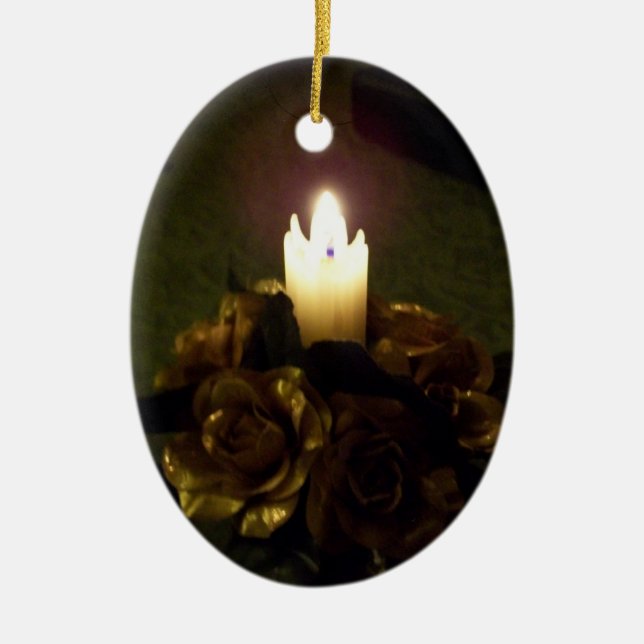 Cerâmica Ornamento de Velas de Natal (Frente)