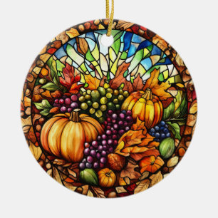 Cerâmica Ornamento de Vidro Contido de Ação de Graças