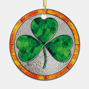 Cerâmica Ornamento de vidro do trevo
