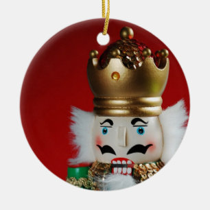 Cerâmica Ornamento de volta de quebra-nozes de Natal