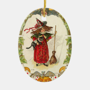 Cerâmica Ornamento de Witchy