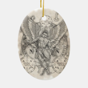 Cerâmica Ornamento de Zadkiel do arcanjo