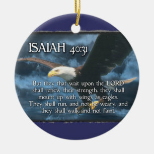 Cerâmica ORNAMENTO do 40:31 de Isaiah - o VERSO Eagle da