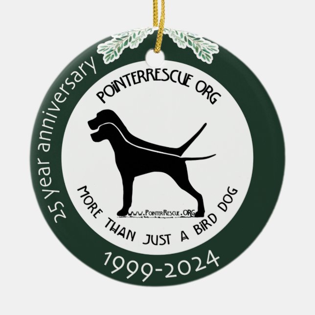 Cerâmica Ornamento do Aniversário de 25 Anos do PRO (Frente)