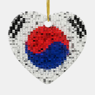 Cerâmica Ornamento do brilho da bandeira de Coreia do Sul