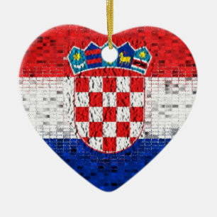 Cerâmica Ornamento do brilho da bandeira de Croatia