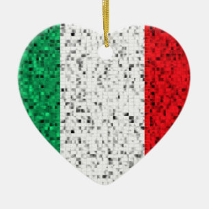 Cerâmica Ornamento do brilho da bandeira de Italia