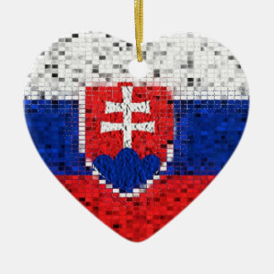 Cerâmica Ornamento do brilho da bandeira de Slovakia