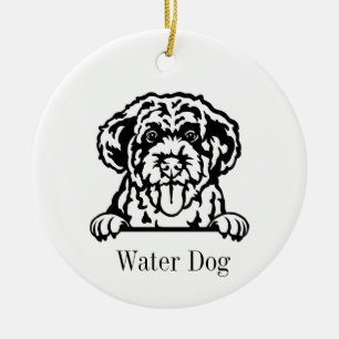 Cerâmica Ornamento do Cão de Água Português