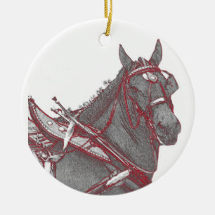 Cerâmica Ornamento do cavalo de Percheron