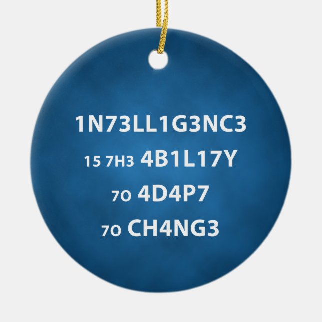 Cerâmica Ornamento do Círculo de Cotação de Inteligência (Frente)