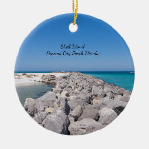 Cerâmica Ornamento Do Círculo De Jato Da Ilha Da Shell