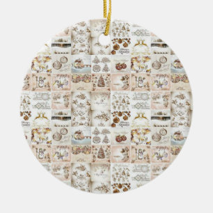 Cerâmica Ornamento do Círculo de Natal