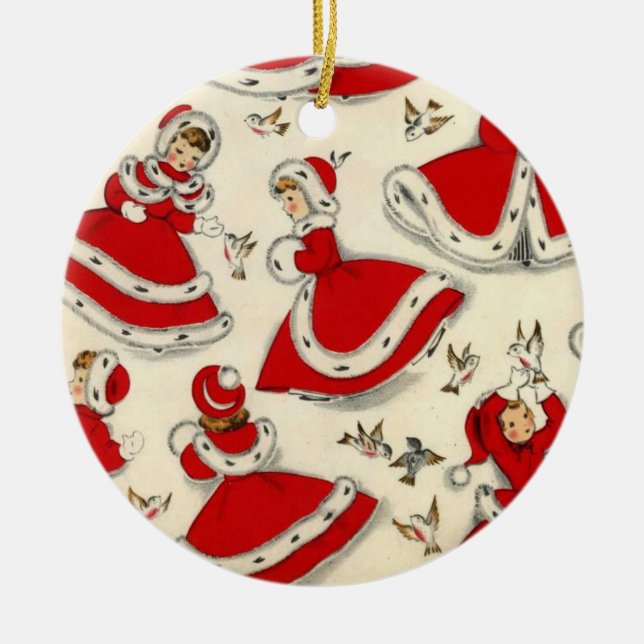 Cerâmica Ornamento do Círculo de Natal (Frente)