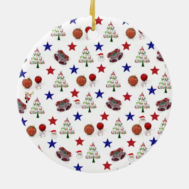 Cerâmica Ornamento do Círculo de Natal (Traseira)