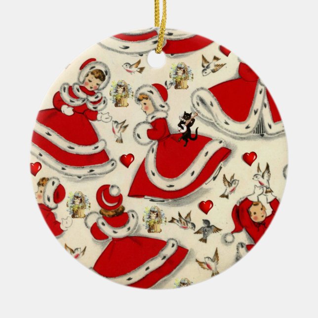 Cerâmica Ornamento do Círculo de Natal (Frente)