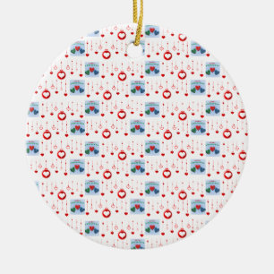 Cerâmica Ornamento do Círculo de Natal, Feliz Natal