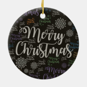 Cerâmica Ornamento do Círculo de Natal, Feliz Natal