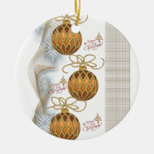 Cerâmica Ornamento do Círculo de Natal, Feliz Natal