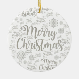 Cerâmica Ornamento do Círculo de Natal, Feliz Natal