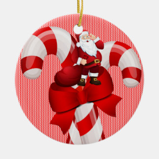 Cerâmica Ornamento do Círculo de Natal, Papais noeis