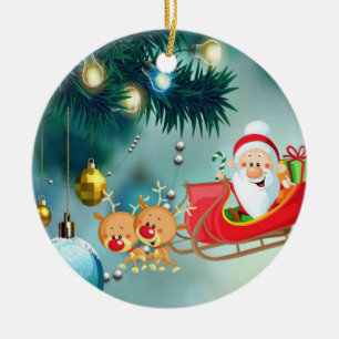 Cerâmica Ornamento do Círculo de Natal, Papais noeis