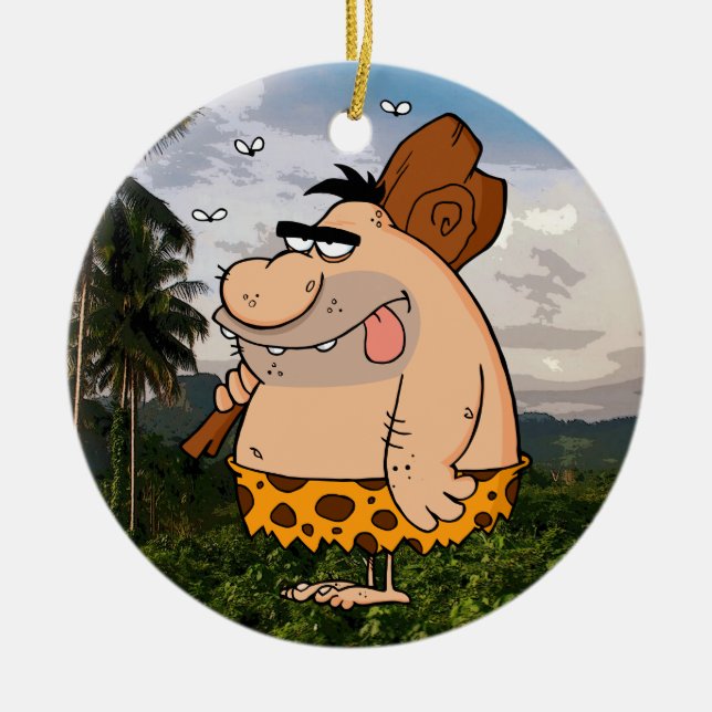 CERÂMICA ORNAMENTO DO CLUBE DE DETENÇÃO DE CAVEMAN (Frente)