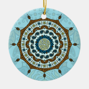 Cerâmica Ornamento do cobre da fantasia de Mehndi