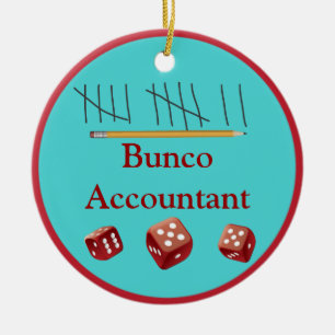 Cerâmica Ornamento do contador de Bunco