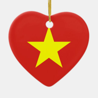 Cerâmica Ornamento do coração da bandeira de Vietnam