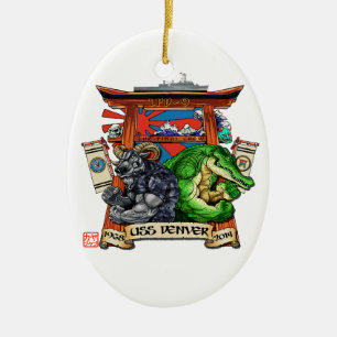 Cerâmica Ornamento do desarmamento de USS Denver LPD-9
