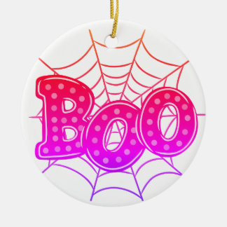 Cerâmica Ornamento do Dia das Bruxas de Aranha Rosa e Pré-P