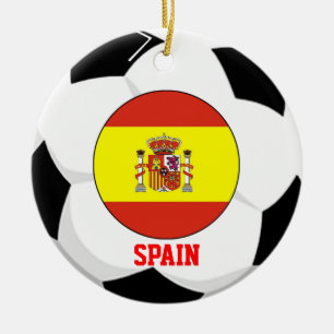 Cerâmica Ornamento do fã de futebol da espanha campeão de