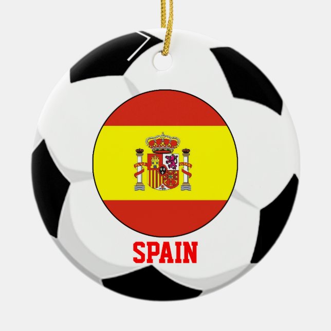 Cerâmica Ornamento do fã de futebol da espanha campeão de (Frente)