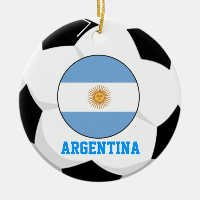 Cerâmica Ornamento do fã de futebol de Argentina campeonato (Frente)