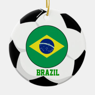 Cerâmica Ornamento do fã de futebol de Brasil campeão do